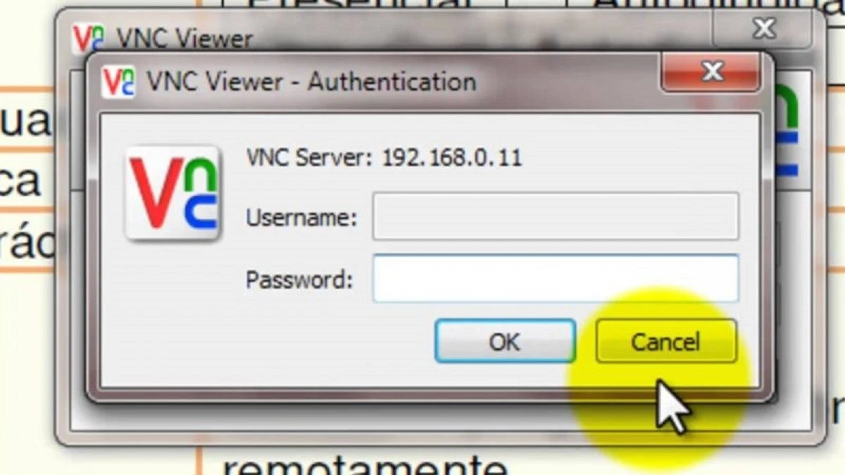 تعیین رمز عبور vnc